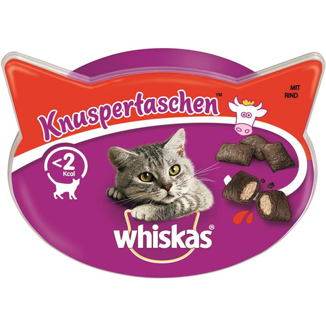 whiskas,whiskas τραγανό βοδινό κρέας 60g