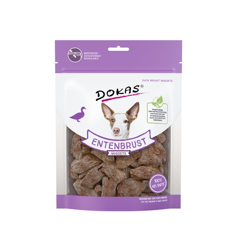 dokas dry snacks,dokas nuggets στήθος πάπιας 110g