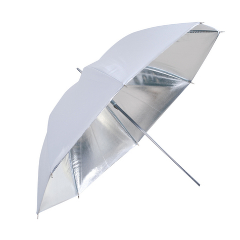 linkstar ομπρέλα puk-84sw ασημί/λευκό 100 cm (αναστρέψιμη)