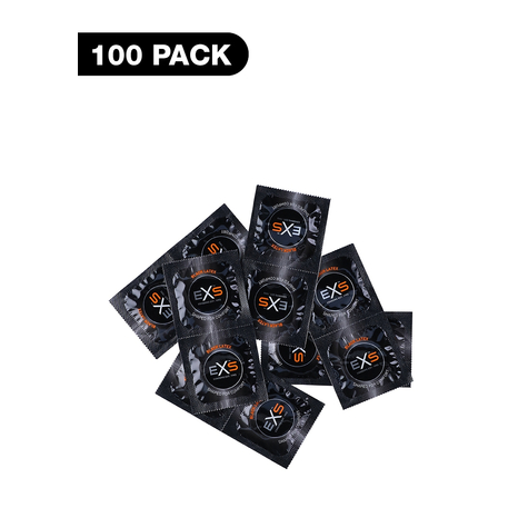 προφυλακτικά exs μαύρα προφυλακτικά λατέξ - 100 πακέτα