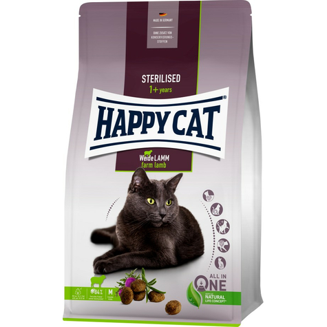 Happy Cat Sterilised Adult Pasture Lamb 4 Kg