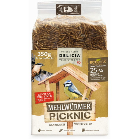 σκουλήκια delicia mealworms picnic - συσκευασίες κενού 0,85kg