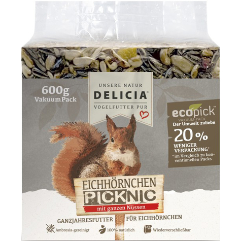 delicia squirrel picnic - συσκευασίες κενού 0,6kg