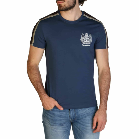 bekleidung & t-shirts & herren & aquascutum & qmt017m0_09 & blau
