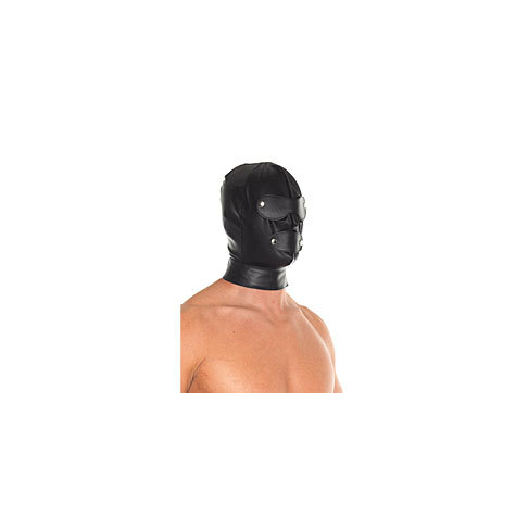 κουκούλα : δερμάτινη μάσκα πλήρους προσώπου με αποσπώμενα φλας
