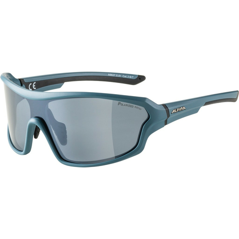 Sonnenbrille Alpina Lyron Shield P      Rahmen Dirtblue Matt Glas Black Mirror  