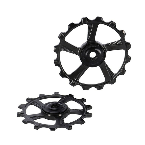 schaltwerkpully-set token mtb skinny fatschwarz, f. sram & shim. 12s mtb 14/16t 