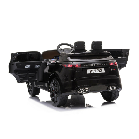 elektro kinderauto range rover velar - lizenziert - 12v7ah akku,2 motoren+ 2,4ghz+ledersitz+eva-schwarz