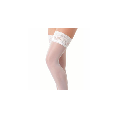 κάλτσες καλτσοδέτες :λευκές κάλτσες με φλοράλ δαντέλα στο πάνω μέρος