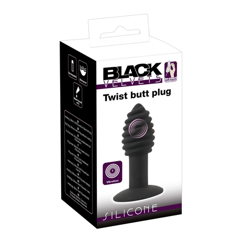 δονητικό βύσμα πρωκτού μαύρο βελούδο twist butt plug