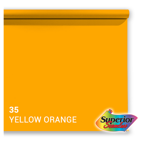 Superior Background Paper 35 Κίτρινο-πορτοκαλί 1.35 x 11m