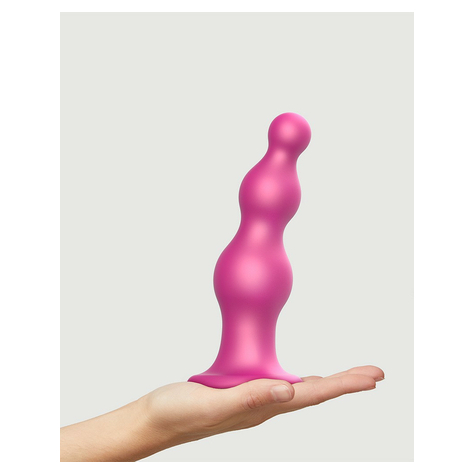 Strap-On-Me - Χάντρες Dildo Plug μεγέθους XXL - Metallisches Rosa