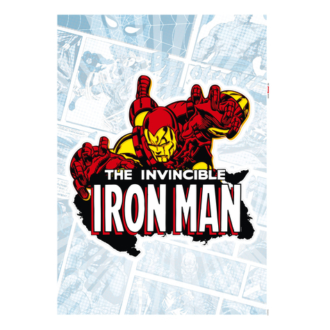 Τατουάζ τοίχου - Iron Man Comic Classic - Μέγεθος 50 x 70 cm