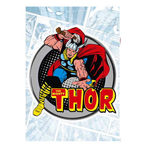 Τατουάζ τοίχου - Thor Comic Classic - Μέγεθος 50 x 70 cm