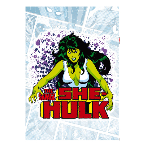 Τατουάζ τοίχου - She-Hulk Comic Classic - Μέγεθος 50 x 70 cm