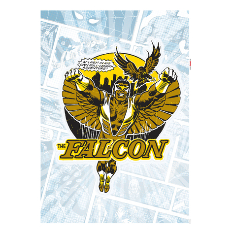 Τατουάζ τοίχου - Falcon Gold Comic Classic - Μέγεθος 50 x 70 cm