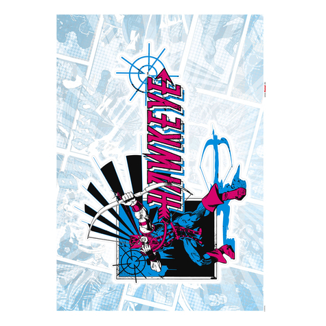 Τατουάζ τοίχου - Hawkeye Comic Classic - Μέγεθος 50 x 70 cm