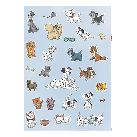Τατουάζ τοίχου - Disney Cats and Dogs - μέγεθος 50 x 70 cm