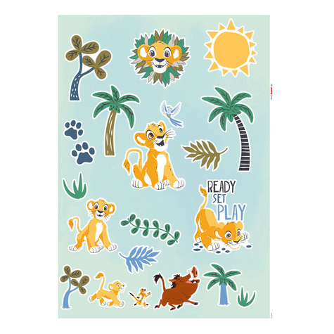 Τατουάζ τοίχου - Lion King Palmtrees - Μέγεθος 50 x 70 cm
