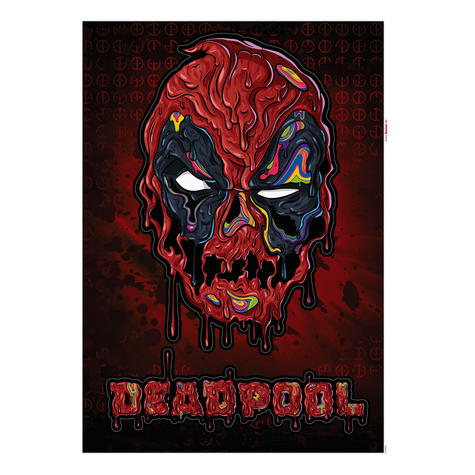 Τατουάζ τοίχου - Deadpool Meltpool - Μέγεθος 50 x 70 cm