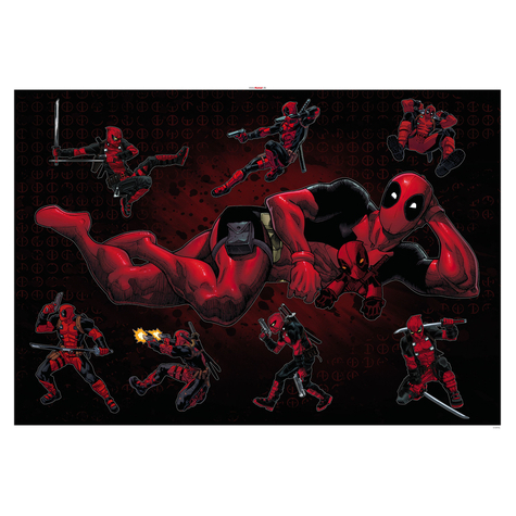 Τατουάζ τοίχου - Ο Deadpool ποζάρει - Μέγεθος 100 x 70 cm