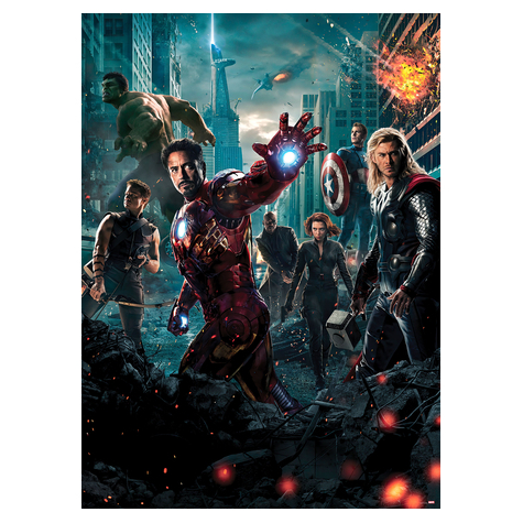 Χαρτί φωτογραφία ταπετσαρία - Αφίσα ταινίας Avengers - Μέγεθος 184 x 254 cm