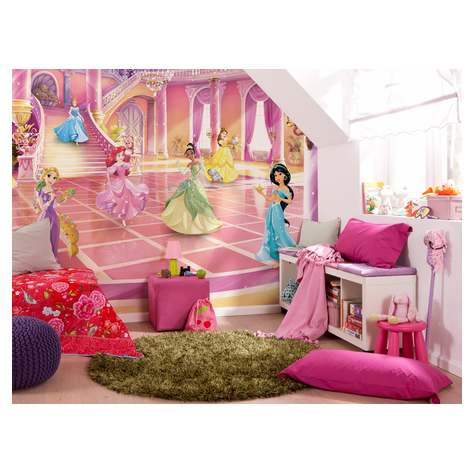 Χαρτί φωτογραφία ταπετσαρία - Princess Glitter Party - Μέγεθος 368 x 254 cm