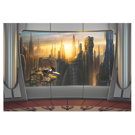 Χαρτί φωτογραφία ταπετσαρία - Star Wars Coruscant View - Μέγεθος 368 x 254 cm