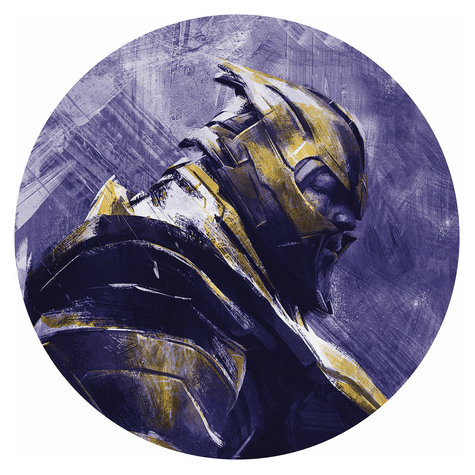 Αυτοκόλλητη Μη υφασμένη ταπετσαρία φωτογραφιών/τατουάζ τοίχου - Avengers Painting Thanos - μέγεθος 125 x 125 cm