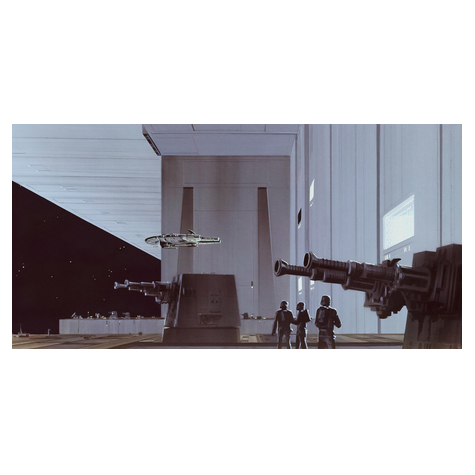 Μη υφασμένη ταπετσαρία φωτογραφιών - Star Wars Classic RMQ Death Star Hangar - Μέγεθος 500 x 250 cm
