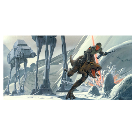 Μη υφασμένη ταπετσαρία φωτογραφιών - Star Wars Classic RMQ Hoth Battle Ground - Μέγεθος 500 x 250 cm