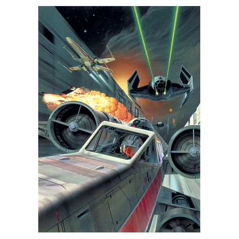 Μη υφασμένη ταπετσαρία φωτογραφιών - Star Wars Classic Death Star Trench Run - Μέγεθος 200 x 280 cm