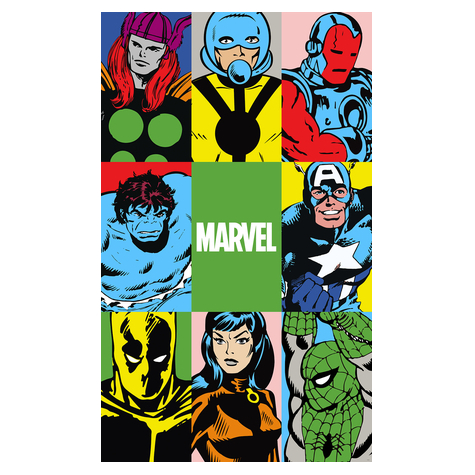 Μη υφασμένη ταπετσαρία φωτογραφιών - Marvel PowerUp Team - μέγεθος 150 x 250 cm
