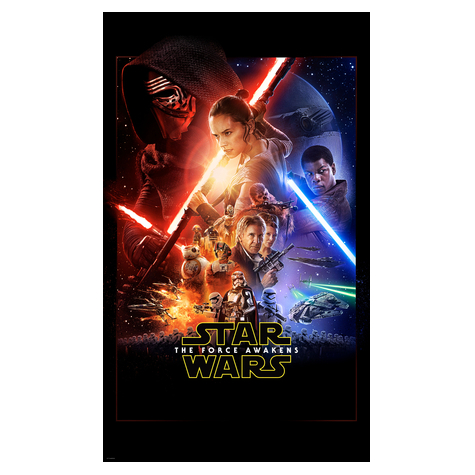Μη υφασμένη ταπετσαρία φωτογραφιών - Star Wars EP7 Official Movie Poster - Μέγεθος 120 x 200 cm