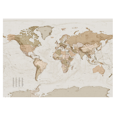 Μη υφασμένη ταπετσαρία φωτογραφιών - Χάρτης της Γης - μέγεθος 350 x 250 cm