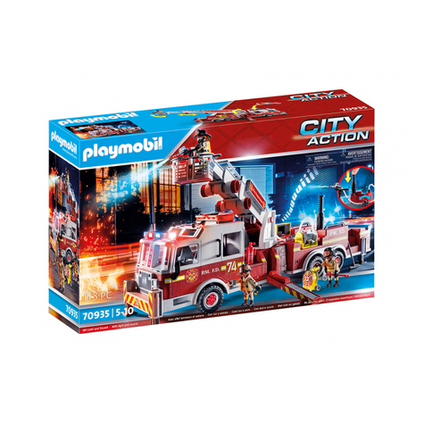Playmobil City Action - Πυροσβεστικό φορτηγό ΗΠΑ Σκάλα πύργου (70935)