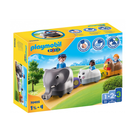 Playmobil 1.2.3 - Τρένο με ζώα που σπρώχνω (70405)