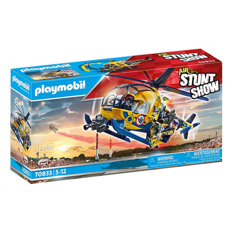 Playmobil Stuntshow - Air Stuntshow Κινηματογραφικό ελικόπτερο πληρώματος (70833)