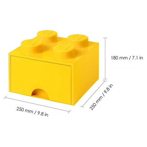 Συρτάρι με τούβλα αποθήκευσης LEGO 4 ΚΙΤΡΙΝΟ (40051732)