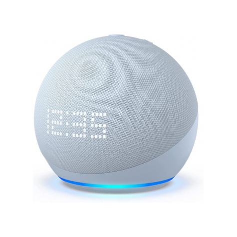 Amazon Echo Dot (5ης γενιάς) με ρολόι - Γκρι μπλε - B09B8RVKGW