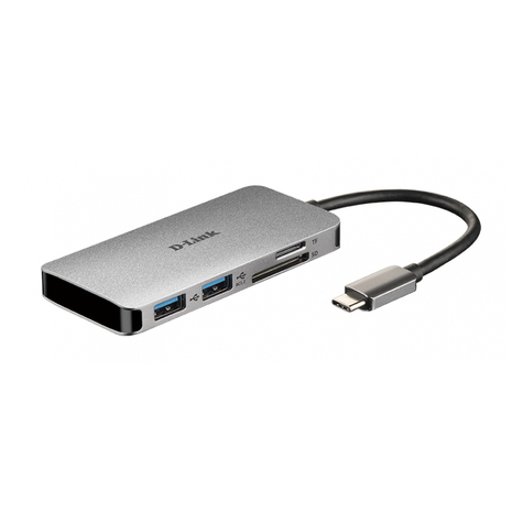 D-Link 6 σε 1 USB-C Hub με HDMI/Card Reader/Θύρα φόρτισης USB-C DUB-M610