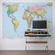 Χαρτί φωτογραφία ταπετσαρία - Παγκόσμιος χάρτης - Μέγεθος 270 x 188 cm